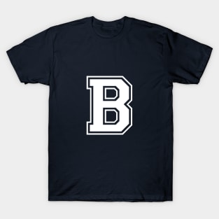 Initial Letter B - Varsity Style Design T-Shirt